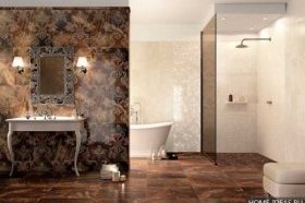 Дизайн плитки для ванной комнаты — керамогранит